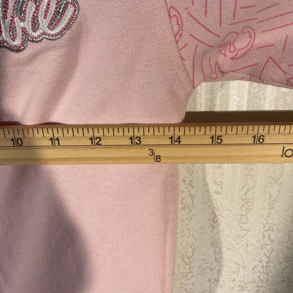 Barbie Girls Pink Embroidered Barbie‎ Core Doll Full Zip Hooded Jacket Size 5 - Picture 8 of 10